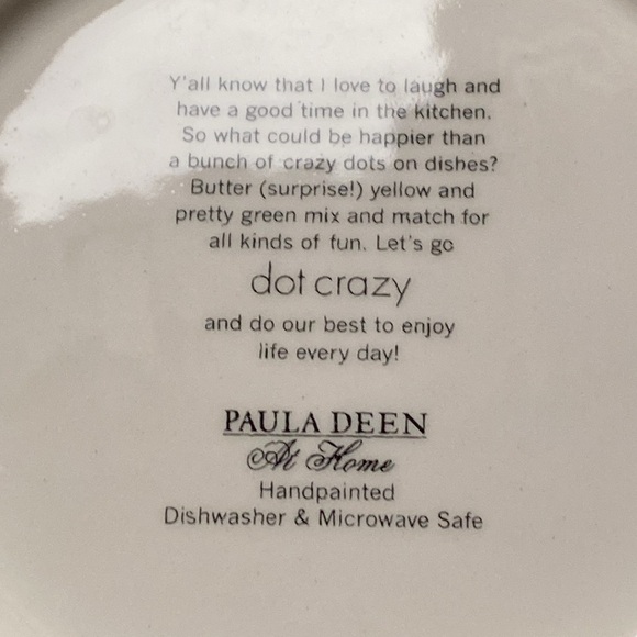 Paula Deen at Home dot crazy set of 4 nine inch salad/lunchheon plates - Picture 4 of 5